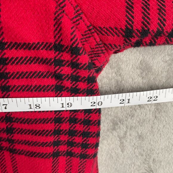 Woolrich Flannel Shirt Mens Medium Red Black Plaid Long Sleeve Button Up Cotton - Picture 6 of 8